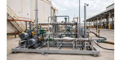 Diesel fuel blending skid for crude distillates and biodiesel