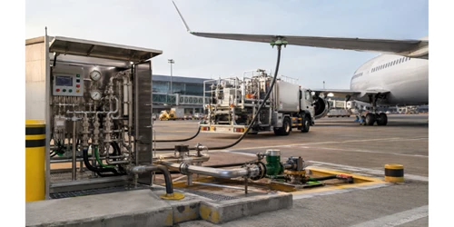 Sustainable Aviation Fuel (SAF) blending for aircraft refueling